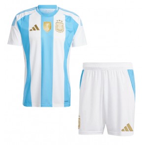 Argentina Dětské Domácí dres komplet Copa America 2024 Krátký Rukáv (+ trenýrky)